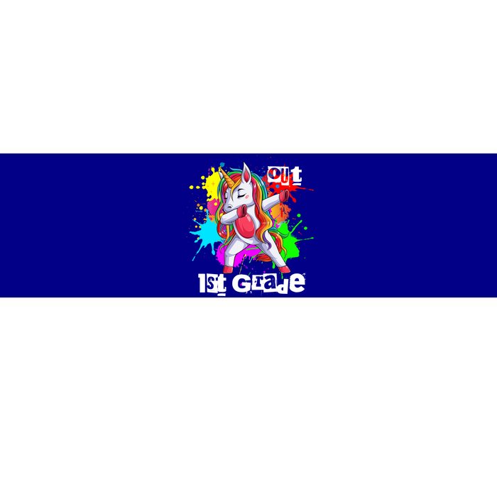 Out First Grade 1St Grade Graduation Magical Unicorn Dabbing Gift Bumper Sticker