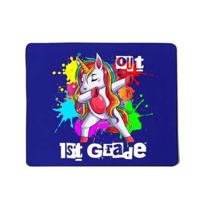 Out First Grade 1St Grade Graduation Magical Unicorn Dabbing Gift Mousepad