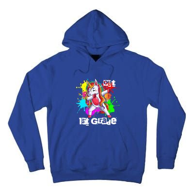 Out First Grade 1St Grade Graduation Magical Unicorn Dabbing Gift Tall Hoodie