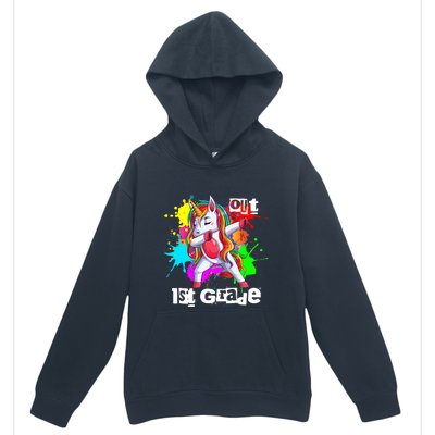 Out First Grade 1St Grade Graduation Magical Unicorn Dabbing Gift Urban Pullover Hoodie