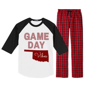 Oklahoma Football Game Day Raglan Sleeve Pajama Set