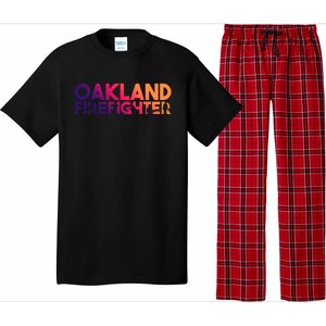 Oakland Firefighter Gift Firefighter Dad Gift Great Gift Pajama Set