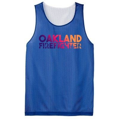 Oakland Firefighter Gift Firefighter Dad Gift Great Gift Mesh Reversible Basketball Jersey Tank