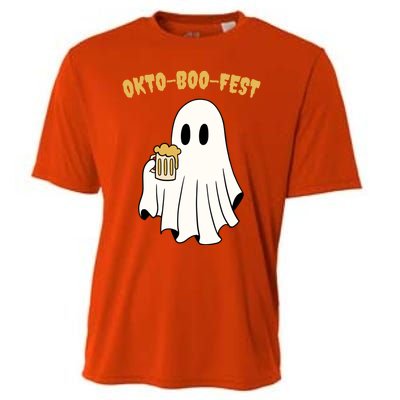 Oktoboofest Funny Halloween Oktoberfest Beer Ghost Humor Great Gift Cooling Performance Crew T-Shirt