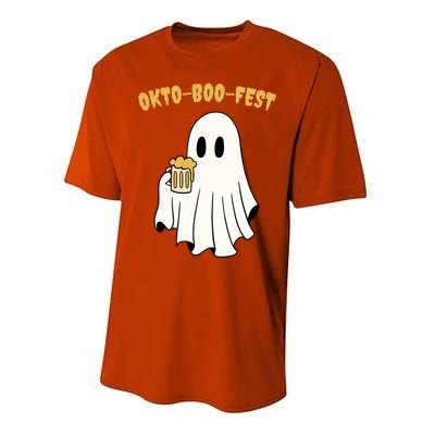 Oktoboofest Funny Halloween Oktoberfest Beer Ghost Humor Great Gift Performance Sprint T-Shirt