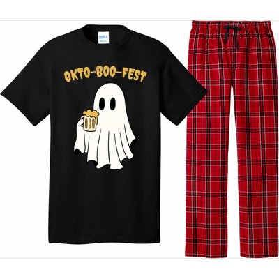 Oktoboofest Funny Halloween Oktoberfest Beer Ghost Humor Great Gift Pajama Set