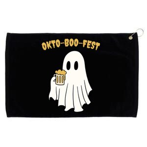 Oktoboofest Funny Halloween Oktoberfest Beer Ghost Humor Great Gift Grommeted Golf Towel