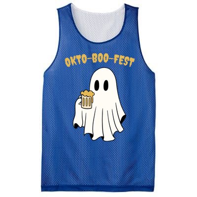 Oktoboofest Funny Halloween Oktoberfest Beer Ghost Humor Great Gift Mesh Reversible Basketball Jersey Tank