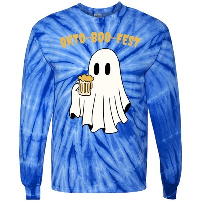 Oktoboofest Funny Halloween Oktoberfest Beer Ghost Humor Great Gift Tie-Dye Long Sleeve Shirt