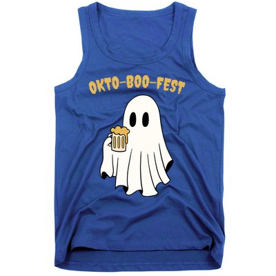 Oktoboofest Funny Halloween Oktoberfest Beer Ghost Humor Great Gift Tank Top