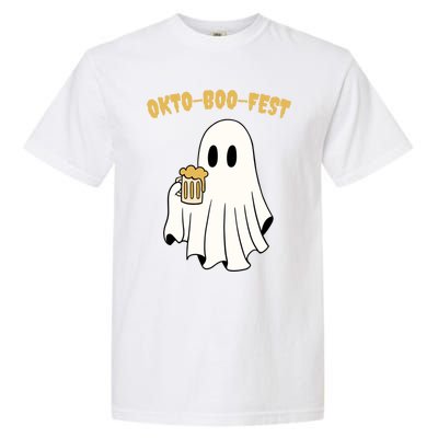 Oktoboofest Funny Halloween Oktoberfest Beer Ghost Humor Great Gift Garment-Dyed Heavyweight T-Shirt