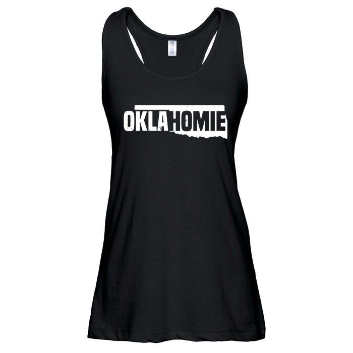 Oklahomie Funny Humor Oklahoma Pride Vintage Retro Ladies Essential Flowy Tank