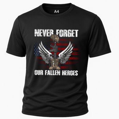 Our Fallen Heroes Veterans Memorial Day Partiotic Military Performance Shirt