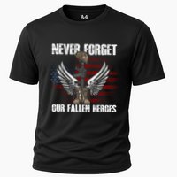 Our Fallen Heroes Veterans Memorial Day Partiotic Military Cooling Performance Crew T-Shirt