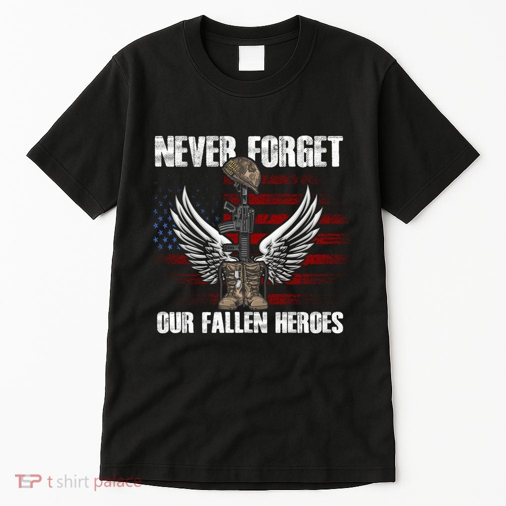 Our Fallen Heroes Veterans Memorial Day Partiotic Military Tall T-Shirt