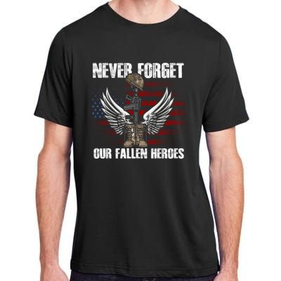 Our Fallen Heroes Veterans Memorial Day Partiotic Military Adult ChromaSoft Performance T-Shirt