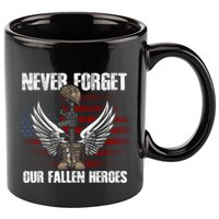 Our Fallen Heroes Veterans Memorial Day Partiotic Military 11oz C Handle Ceramic Mug