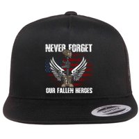 Our Fallen Heroes Veterans Memorial Day Partiotic Military Flatbill Hat