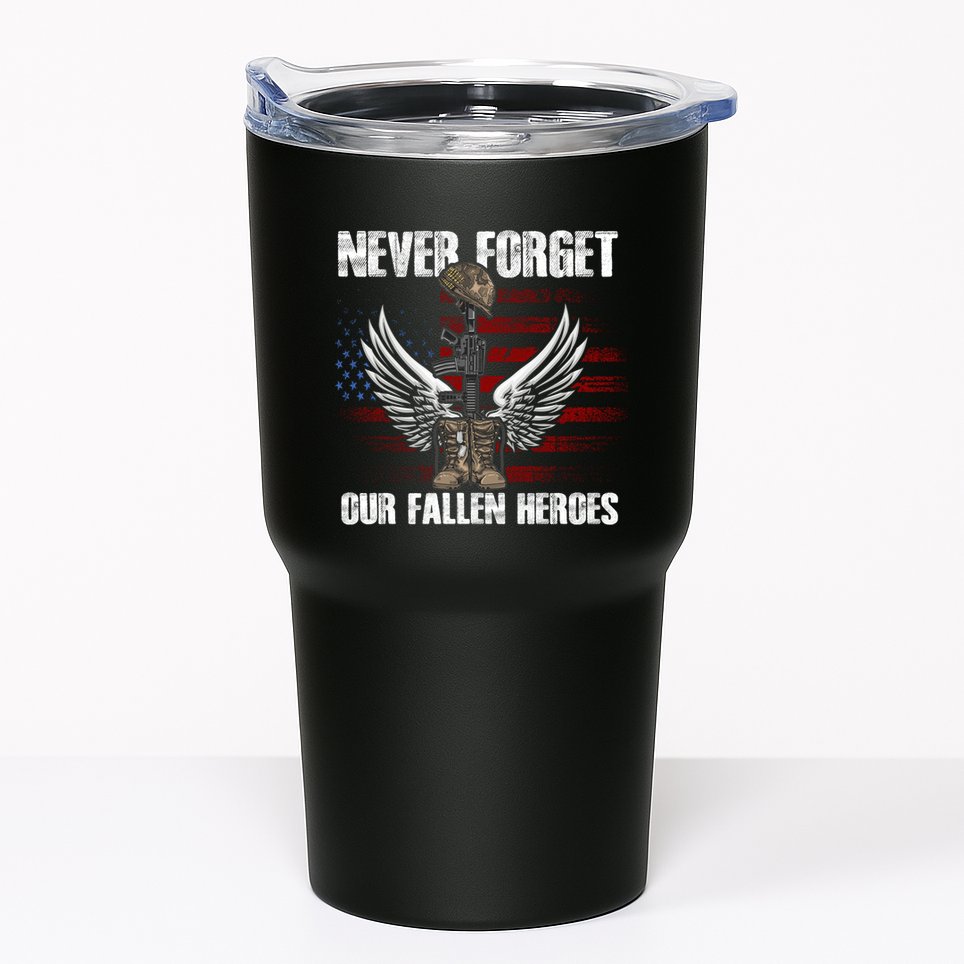 Our Fallen Heroes Veterans Memorial Day Partiotic Military Tumbler