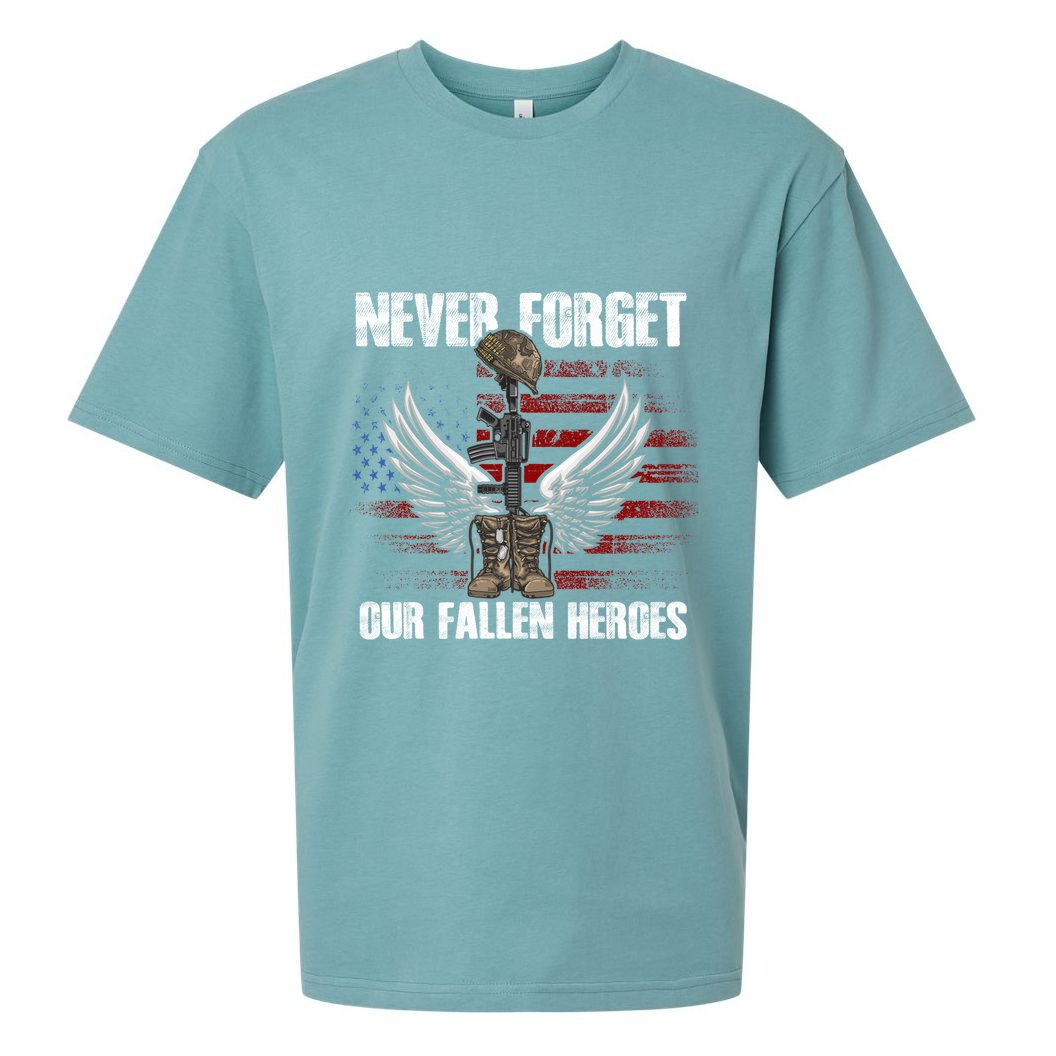 Our Fallen Heroes Veterans Memorial Day Partiotic Military Sueded Cloud Jersey T-Shirt