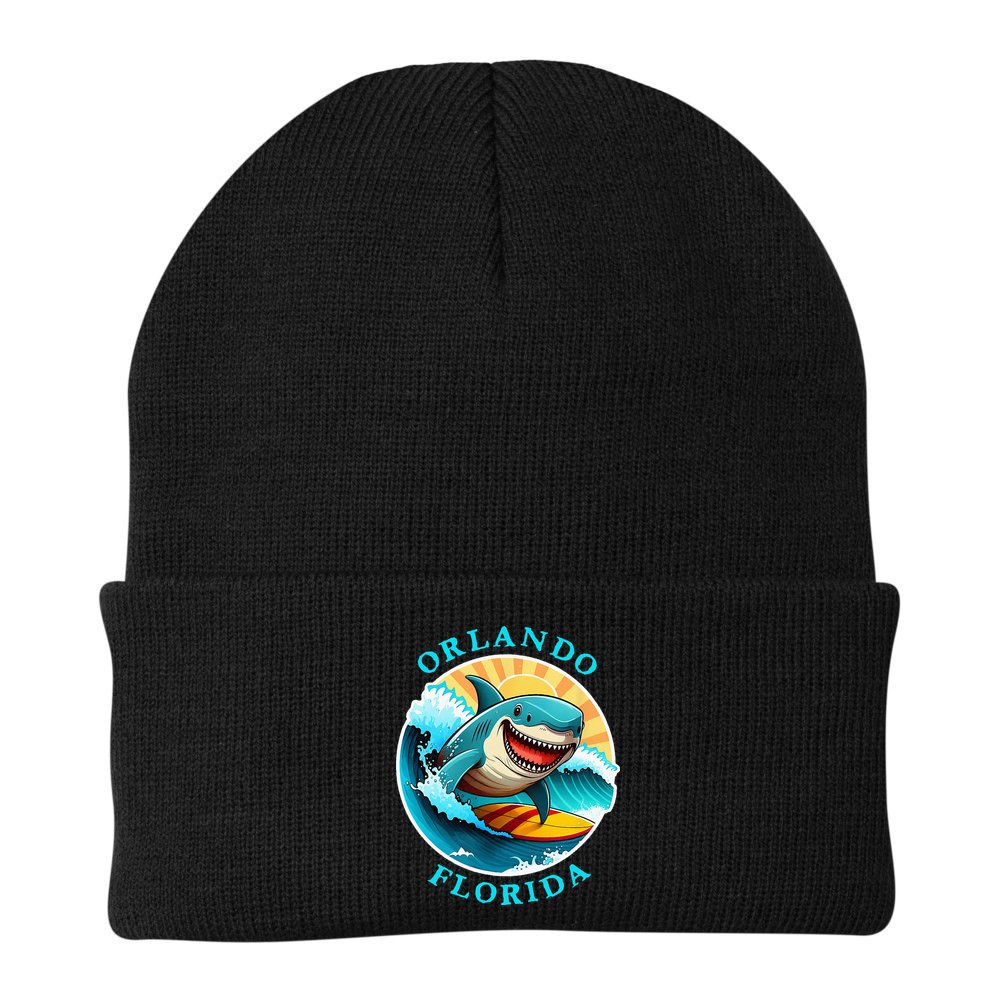 Orlando Florida Happy Surfing Shark Souvenir Beanie