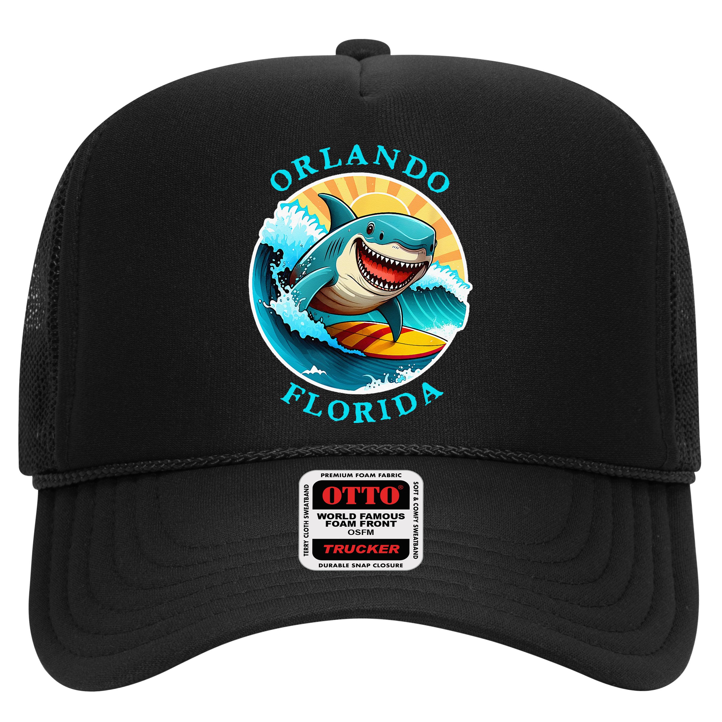 Orlando Florida Happy Surfing Shark Souvenir Hat