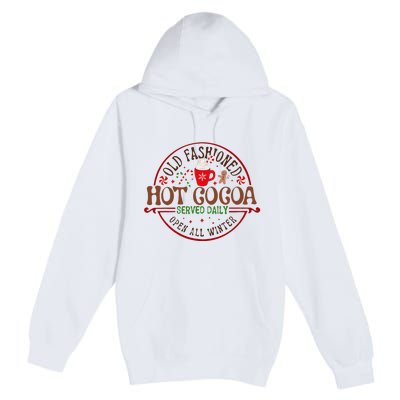 Old Fashioned Hot Cocoa Chocolate retro groovy Christmas  Premium Pullover Hoodie