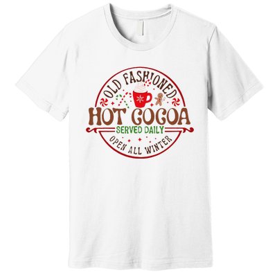 Old Fashioned Hot Cocoa Chocolate retro groovy Christmas  Premium T-Shirt