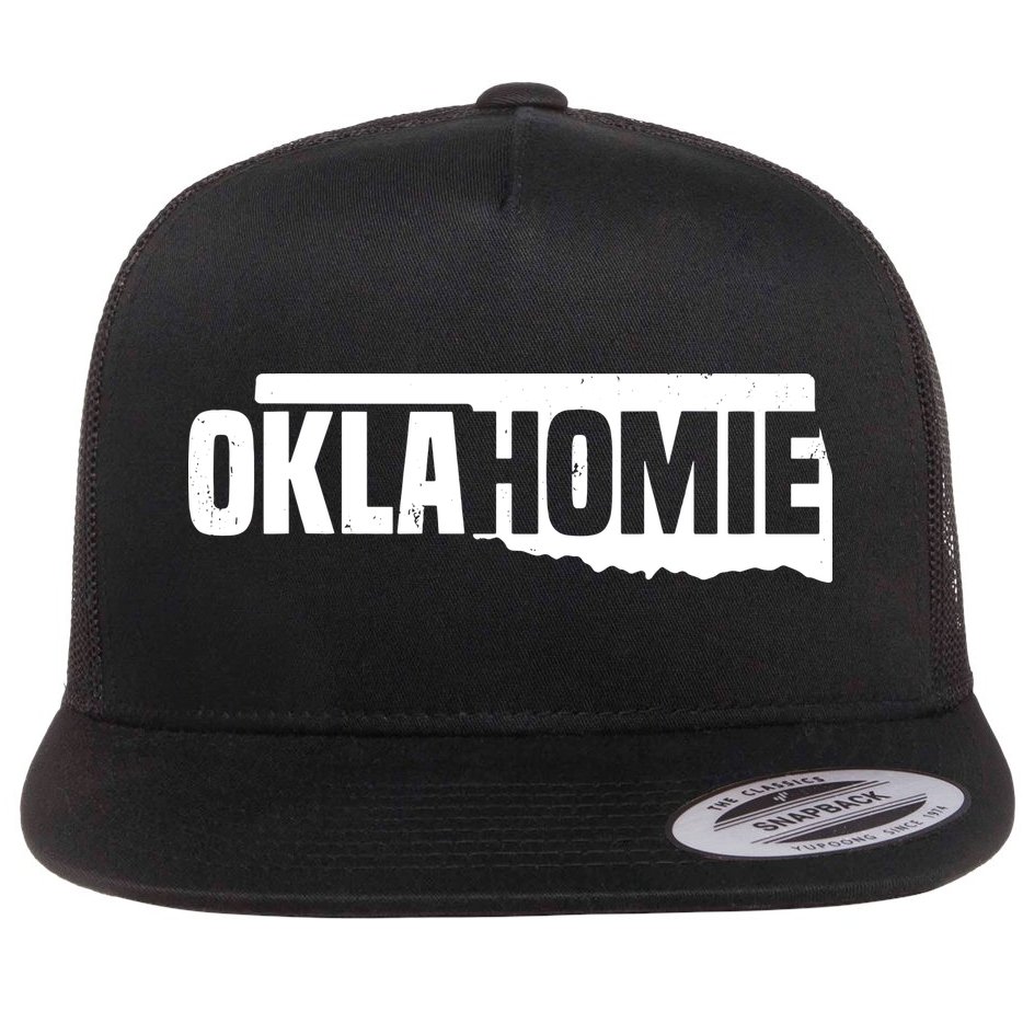 Oklahomie Funny Humor Oklahoma Pride Vintage Retro Flat Bill Trucker Hat