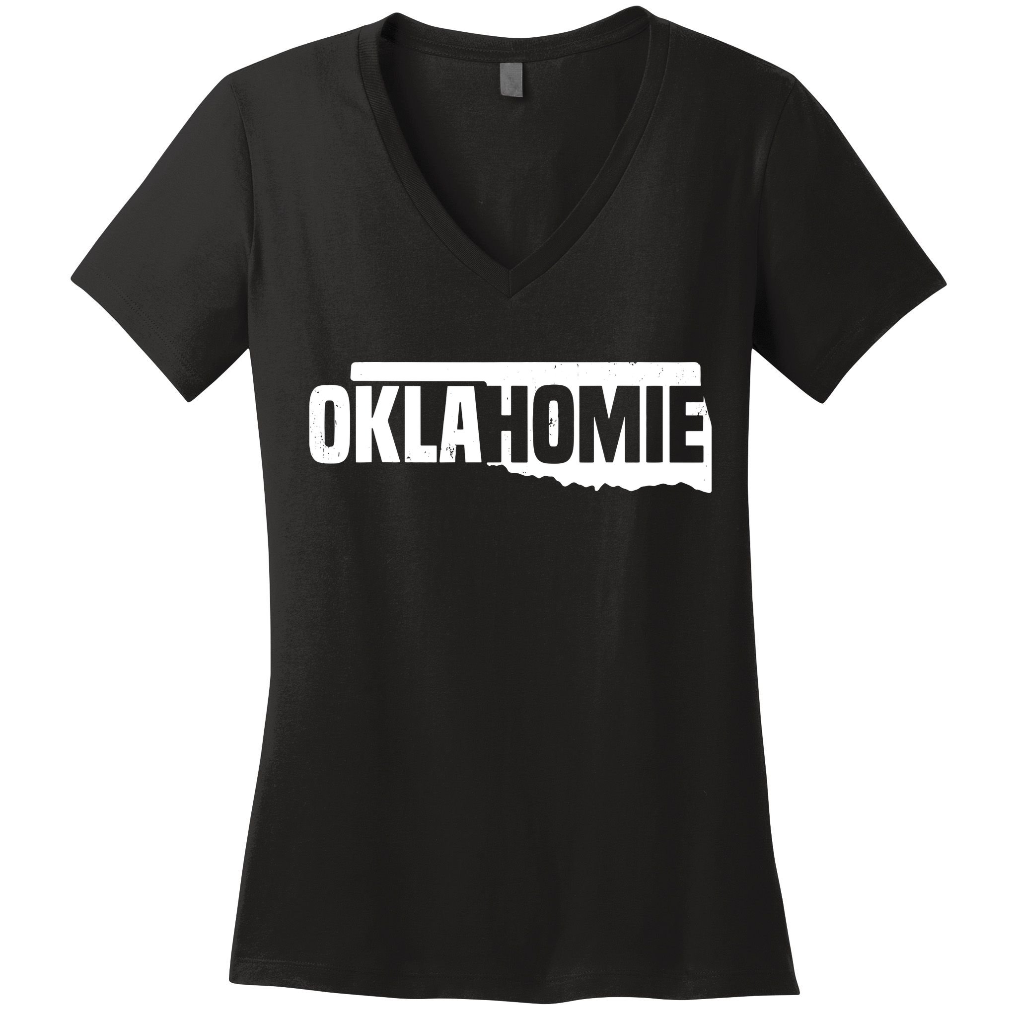 Oklahomie Funny Humor Oklahoma Pride Vintage Retro Women's V-Neck T-Shirt