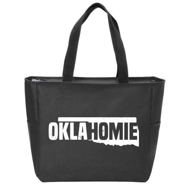 Oklahomie Funny Humor Oklahoma Pride Vintage Retro Zip Tote Bag