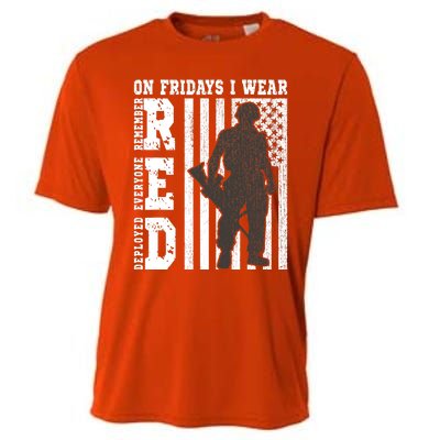 On Fridays I Wear Red USA Support American Troops Cooling Performance Crew T-Shirt