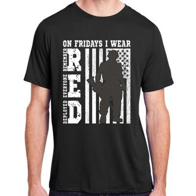 On Fridays I Wear Red USA Support American Troops Adult ChromaSoft Performance T-Shirt