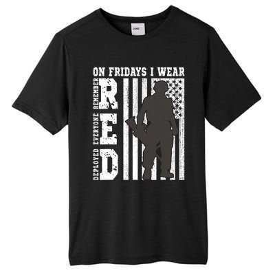 On Fridays I Wear Red USA Support American Troops Tall Fusion ChromaSoft Performance T-Shirt