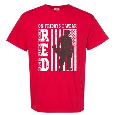 On Fridays I Wear Red USA Support American Troops Garment-Dyed Heavyweight T-Shirt