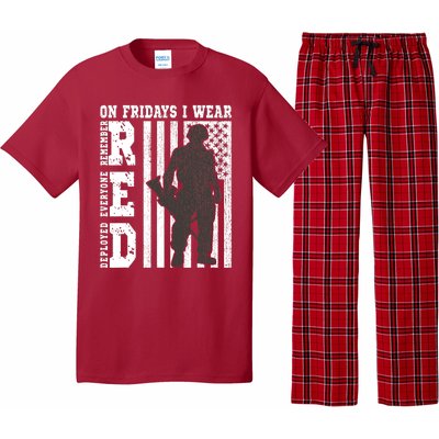 On Fridays I Wear Red USA Support American Troops Pajama Set