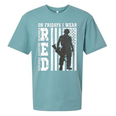 On Fridays I Wear Red USA Support American Troops Sueded Cloud Jersey T-Shirt