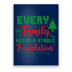 Our Family Is Built On A Stable Foundation Christmas Poster