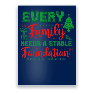 Our Family Is Built On A Stable Foundation Christmas Poster