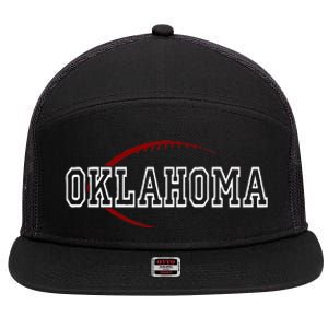 Oklahoma Football Icon 7 Panel Mesh Trucker Snapback Hat