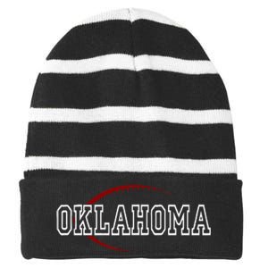 Oklahoma Football Icon Striped Beanie with Solid Band