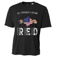 On Fridays I Wear Red USA Support American Troops Cooling Performance Crew T-Shirt