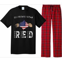 On Fridays I Wear Red USA Support American Troops Pajama Set