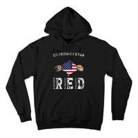 On Fridays I Wear Red USA Support American Troops Tall Hoodie