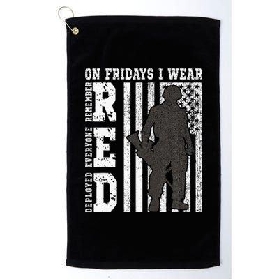 On Fridays I Wear Red Usa Support American Troops Platinum Collection Golf Towel