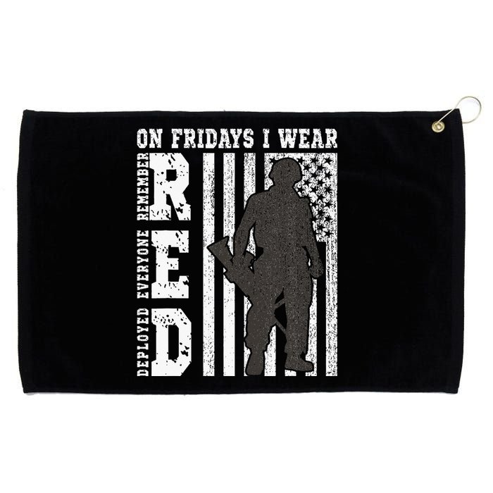 On Fridays I Wear Red Usa Support American Troops Grommeted Golf Towel