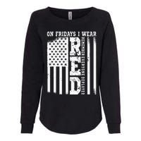 On Fridays I Wear Red USA Support American Troops Womens California Wash Sweatshirt