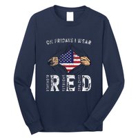 On Fridays I Wear Red USA Support Long Sleeve Shirt