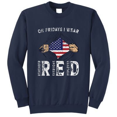 On Fridays I Wear Red USA Support Sweatshirt