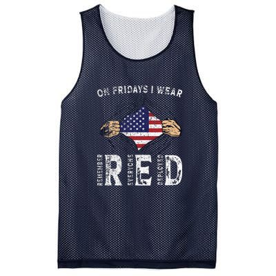 On Fridays I Wear Red USA Support Mesh Reversible Basketball Jersey Tank